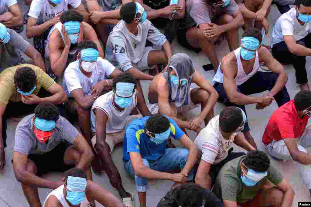 Victims of scam centers who were tricked or trafficked into working in Myanmar, are stuck at a compound inside the KK Park, a fraud factory, and a human trafficking hub on the border with Thailand-Myanmar after a multinational crackdown on the compounds run by criminal gangs, operated by the Karen Border Guard Force (BGF) in Myawaddy, Myanmar.