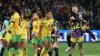 Las colombianas celebran su victoria ante Jamaica en el Mundial Femenido de fútbol en el estadio de Melbourne, Australia, el 8 de agosto de 2023.