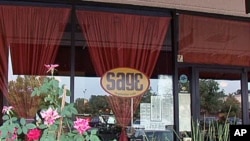 The exterior of the Sage Vegetarian restaurant in Chapel Hill, NC, Nov 2010