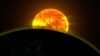 NASA scientists found faint signatures of water in the atmospheres of five distant planets orbiting three different stars. All five planets appear to be hazy. This illustration shows what one of them might look like. 