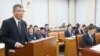 류제승 한국 국방정책실장이 29일 국회 국방위원회에서 '한미일 국방부간 북한 핵과 미사일 위협에 관한 3자 정보공유 약정'에 대해 보고하고 있다. 