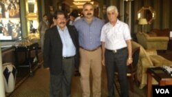 Serokê PYD'ê Salih Mislim û Serokê Azadî Mistefa Cuma