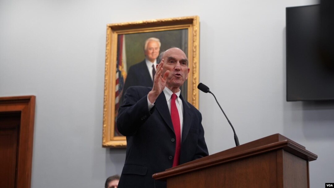 El representante de Estados Unidos para los asuntos de Venezuela, Elliot Abrams, participó el miércoles 13 de noviembre de 2019 en un evento de la la Alianza Americana -Venezolana, en Washington.