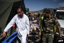 The 6.8-magnitude quake struck the Atlas mountains southwest of the tourist centre of Marrakesh. It killed at least 2,681 people and injured over 2,500 others, according to the latest official toll. (Photo by Philippe LOPEZ / AFP)