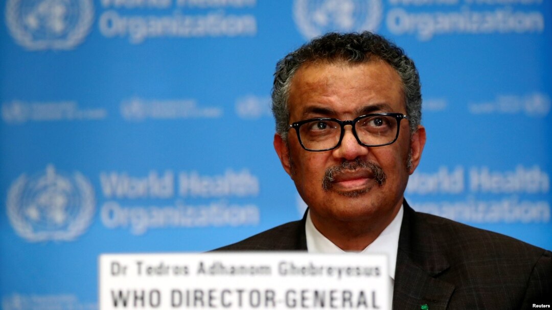 El director de la OMS, Tedros Adhanom Ghebreyesus, participa en una rueda de prensa el 28 de febrero de 2020.